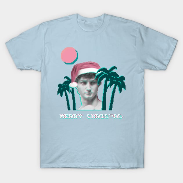 Vaporwave David Statue T-Shirt by GWENT